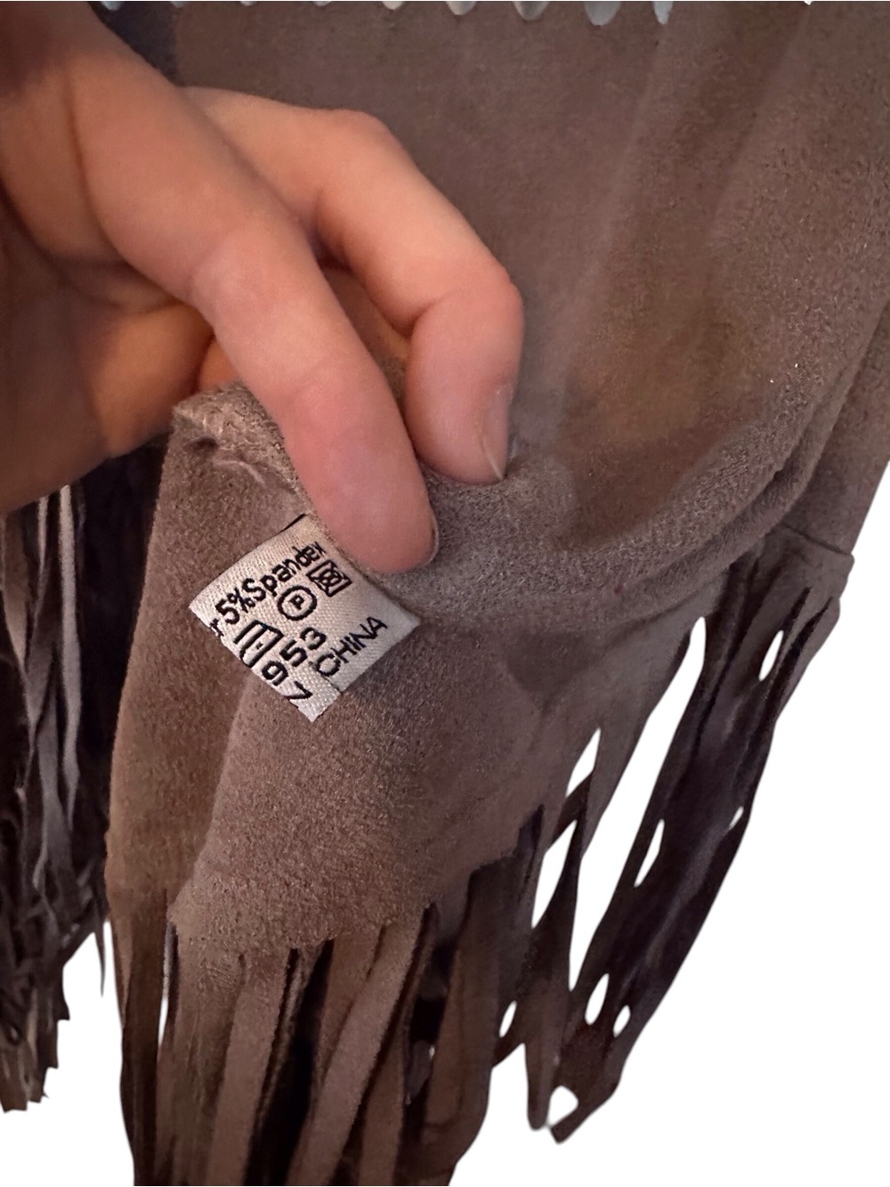 Brown Fringe Faux Suede Vest - Picture 6 of 6